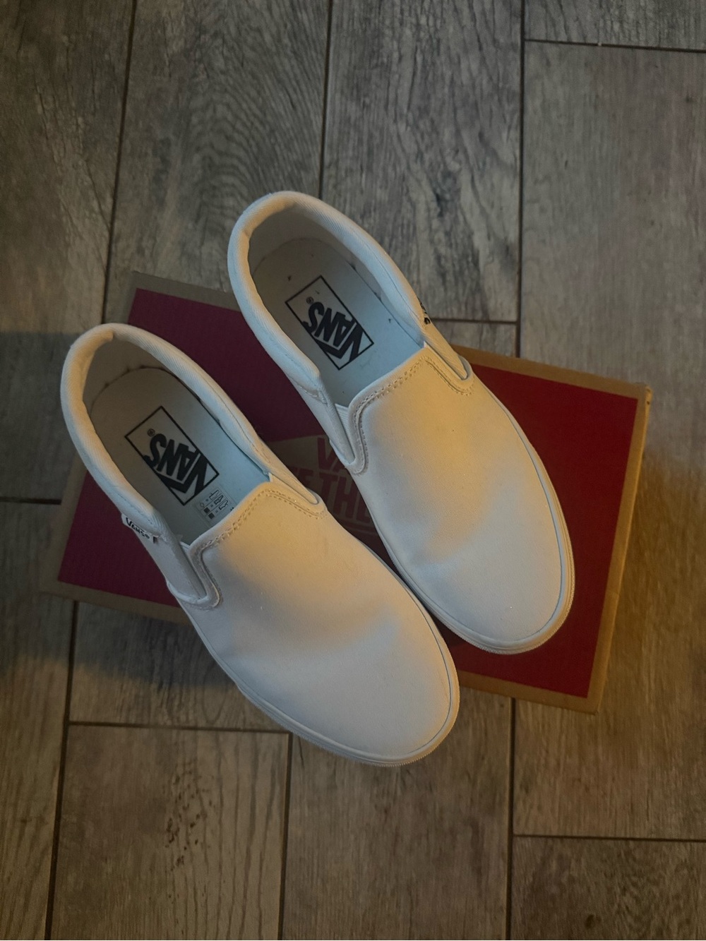 Vans Classic Slip-On Canvas Sneakers - White